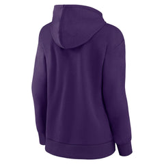 Baltimore Ravens Women's Iconic Cotton Fleece Checklist Pullover Hoodie Purple