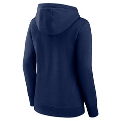 Tennessee Titans Women's Iconic Cotton Fleece Checklist Pullover Hoodie Navy
