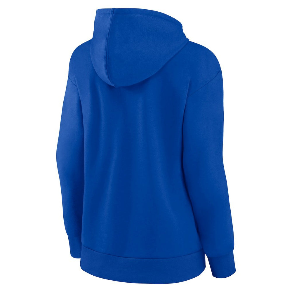 Los Angeles Rams Women's Iconic Cotton Fleece Checklist Pullover Hoodie Royal