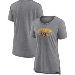Washington Commanders Women's Drop Back Modern T-Shirt Heathered Gray