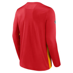 NHL Calgary Flames Fanatics Authentic Pro Rink Performance Long Sleeve T-Shirt - Red