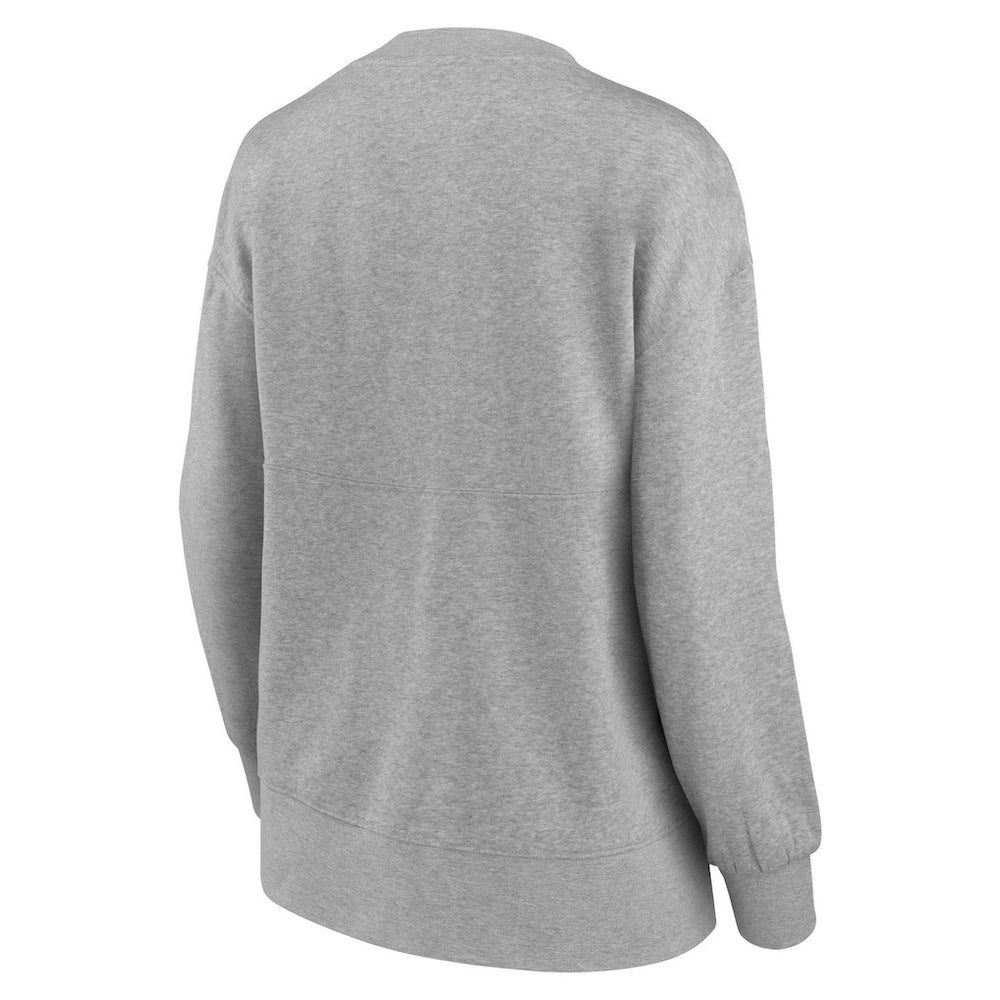 Los Angeles Rams Women's Jump Distribution Tri-Blend Pullover Sweatshirt Heathered Gray