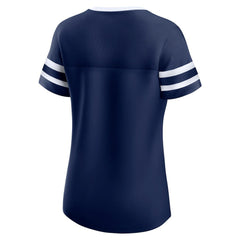 Dallas Cowboys Women's Original State Lace-Up T-Shirt Navy