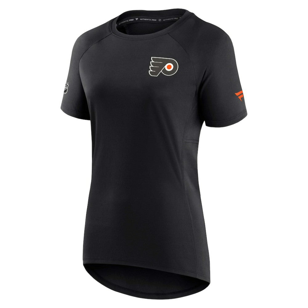 NHL Philadelphia Flyers Fanatics Women's Authentic Pro Rink Raglan Tech T-Shirt - Black