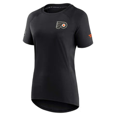NHL Philadelphia Flyers Fanatics Women's Authentic Pro Rink Raglan Tech T-Shirt - Black