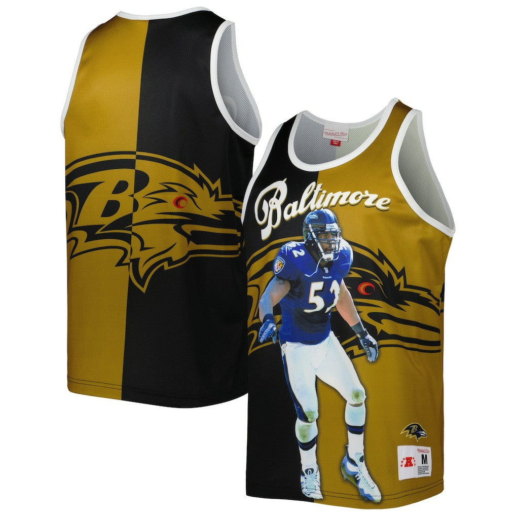 Ray Lewis Baltimore Ravens Retired Player Graphic Tank Top Black/Gold