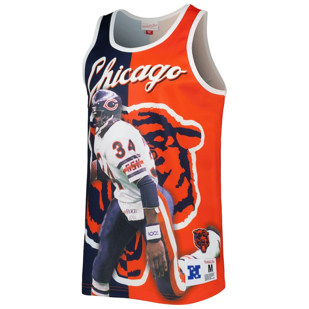 Walter Payton Chicago Bears Retired Player Graphic Tank Top Navy/Orange