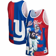 Lawrence Taylor New York Giants Retired Player Graphic Tank Top Royal/Red
