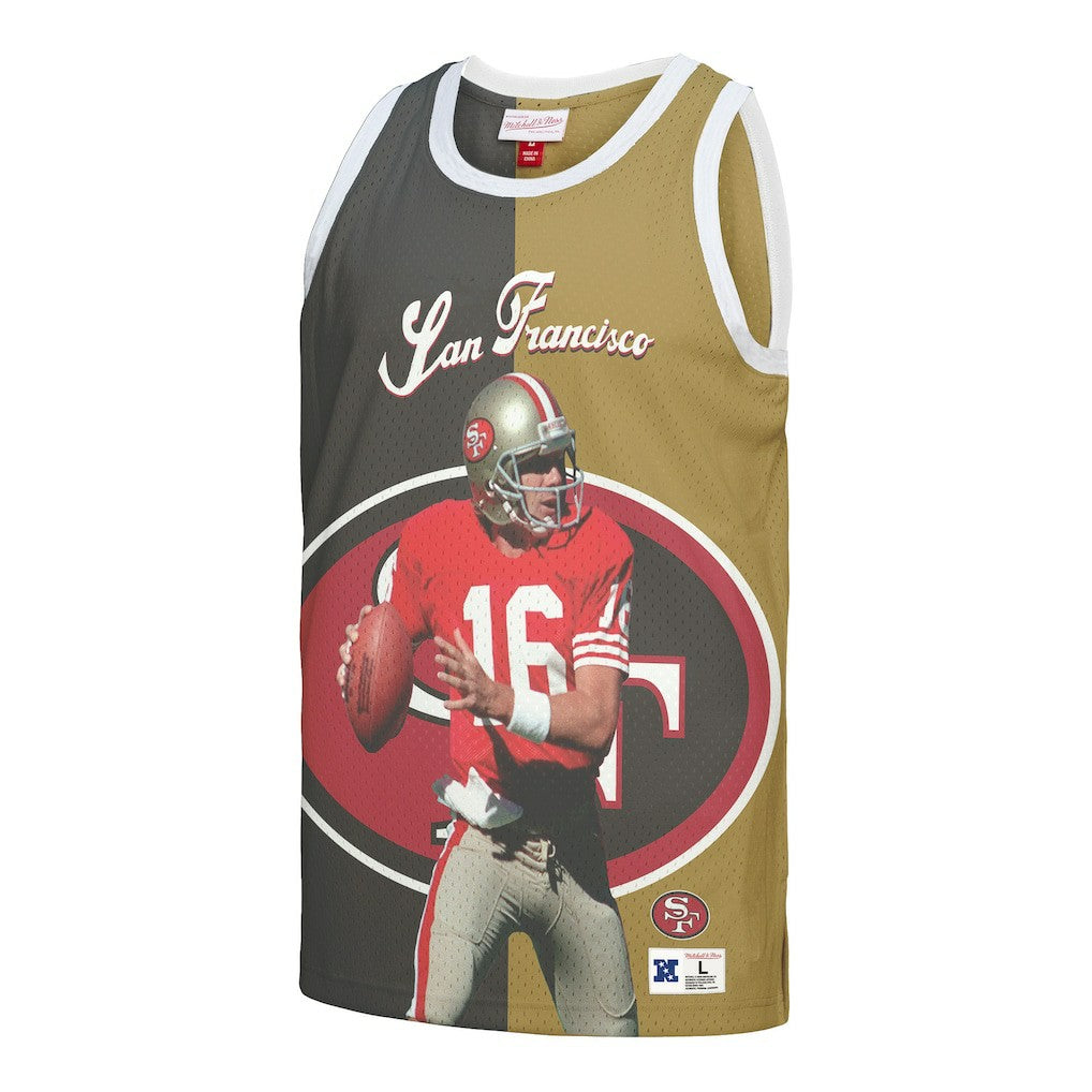 Joe Montana San Francisco 49ers Retired Player Graphic Tank Top Black/Gold