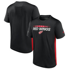 NHL Detroit Red Wings Fanatics Authentic Pro Rink Tech T-Shirt - Black/Red