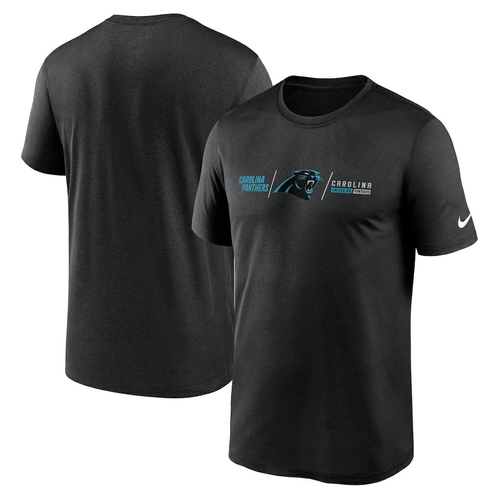 Carolina Panthers Horizontal Lockup Legend Performance T-Shirt Black