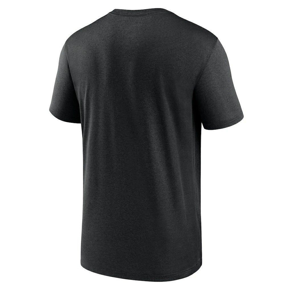 New Orleans Saints Horizontal Lockup Legend Performance T-Shirt Black