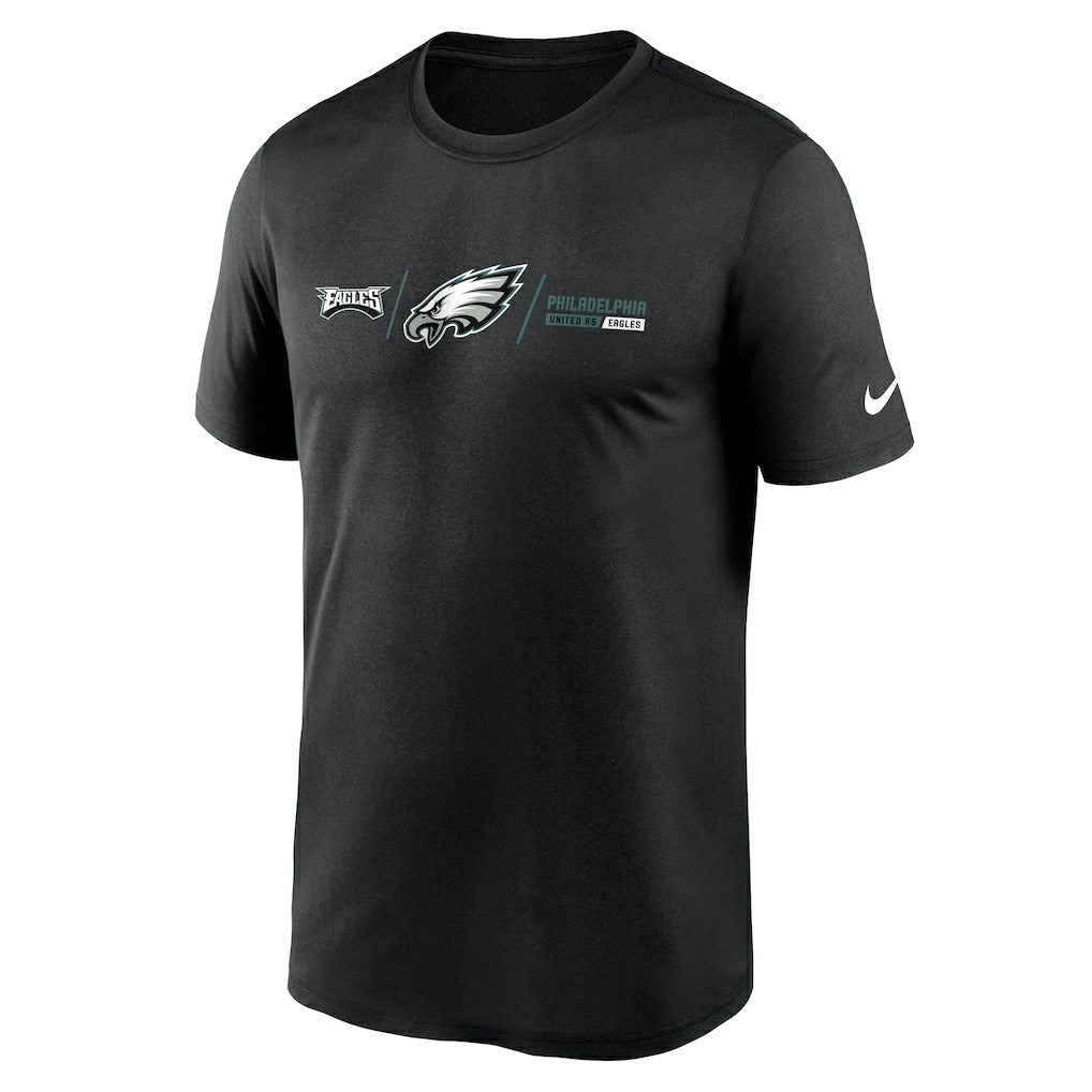 Philadelphia Eagles Horizontal Lockup Legend T-Shirt Black