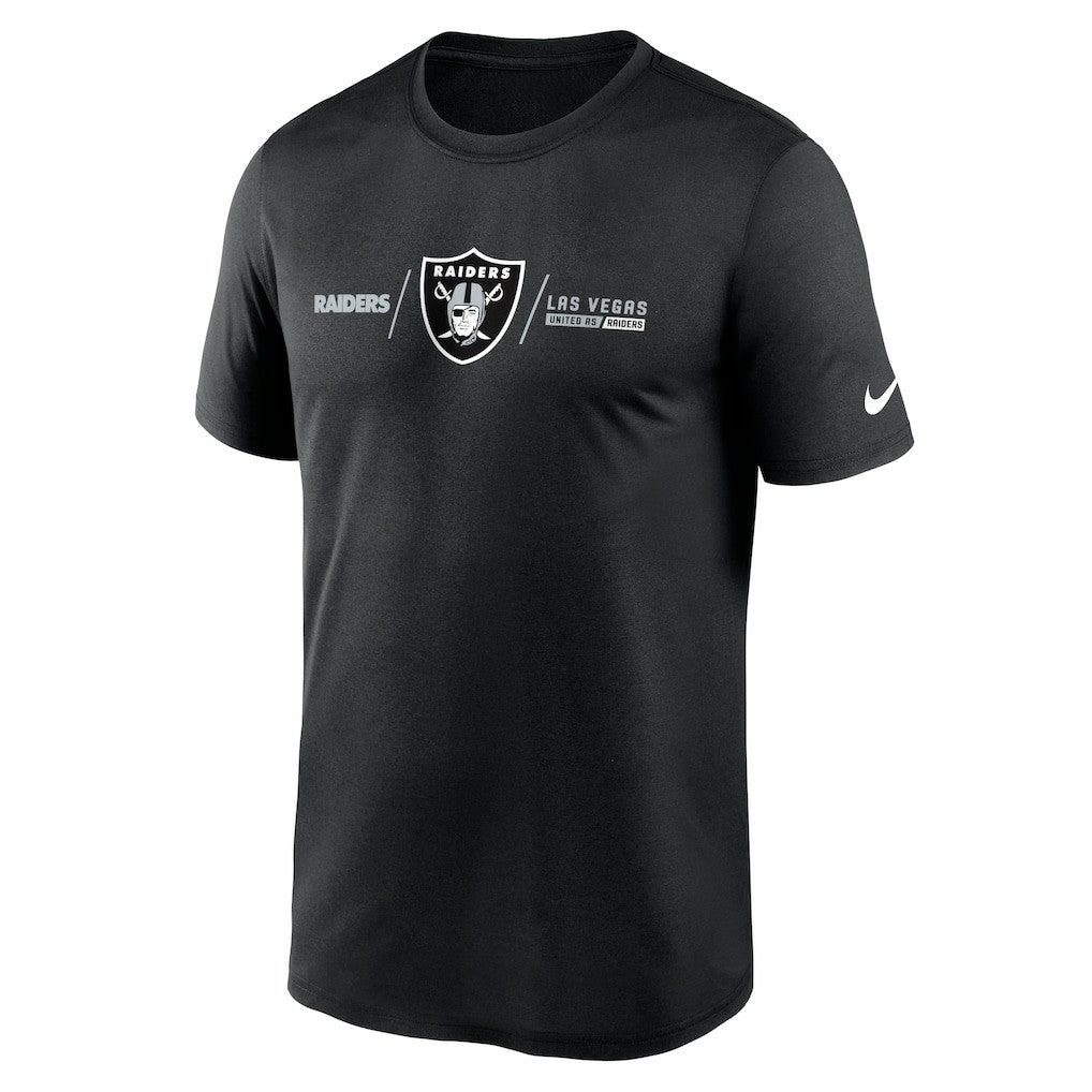 Las Vegas Raiders Horizontal Lockup Legend Performance T-Shirt Black