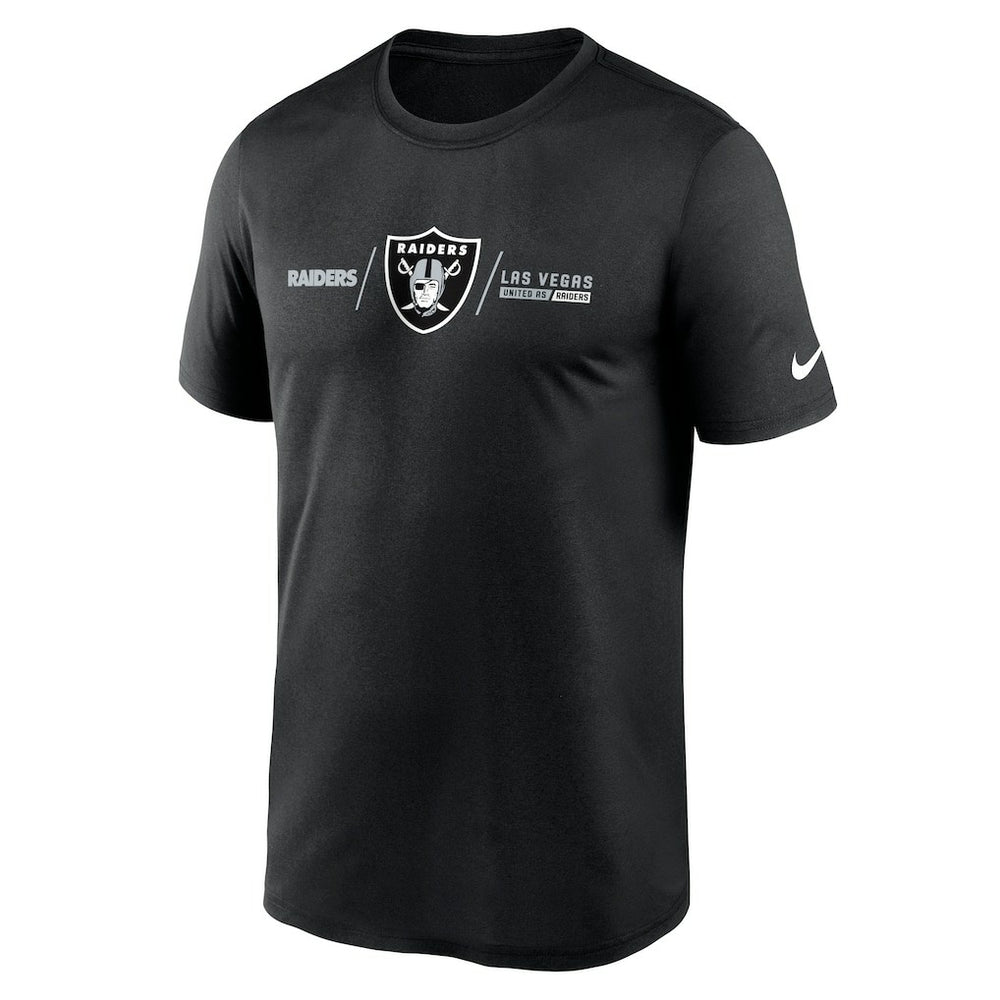 Las Vegas Raiders Horizontal Lockup Legend Performance T-Shirt Black