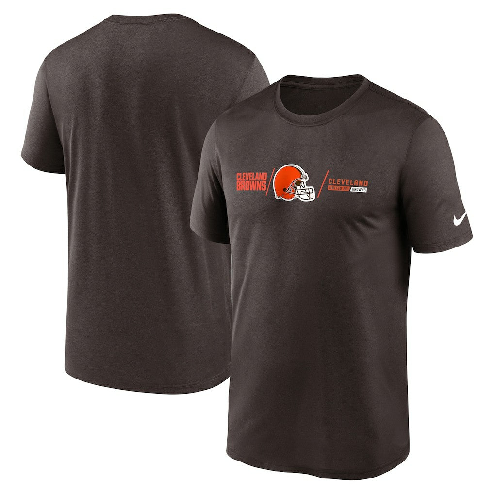 Cleveland Browns Horizontal Lockup Legend Performance T-Shirt Brown
