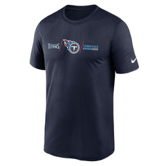 Tennessee Titans Horizontal Lockup Legend Performance T-Shirt Navy