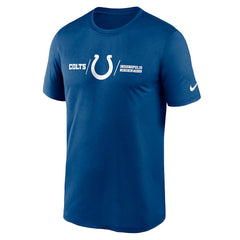 Indianapolis Colts Horizontal Lockup Legend Performance T-Shirt Royal
