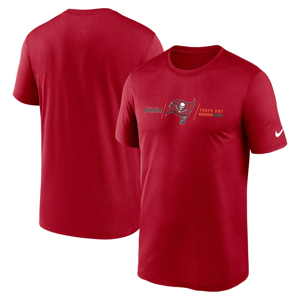 Tampa Bay Buccaneers Horizontal Lockup Legend Performance T-Shirt Red
