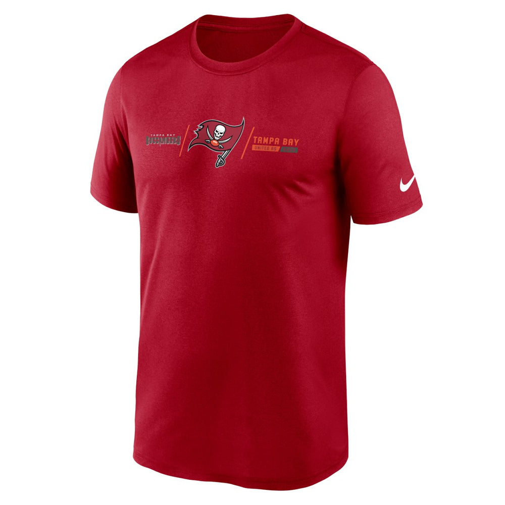 Tampa Bay Buccaneers Horizontal Lockup Legend Performance T-Shirt Red