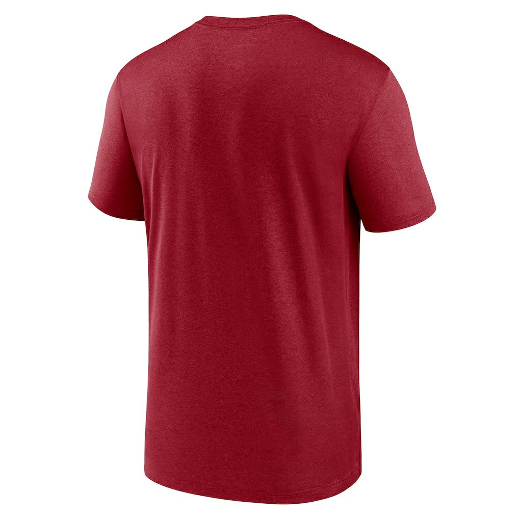 Arizona Cardinals Horizontal Lockup Legend Performance T-Shirt Cardinal