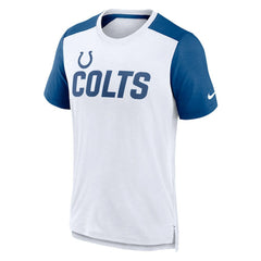 Indianapolis Colts Color Block Team Name T-Shirt White/Heather Royal