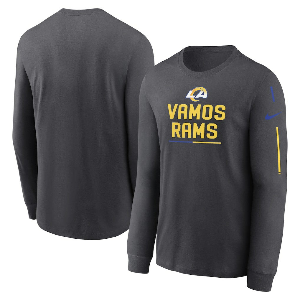 Los Angeles Rams Team Slogan Long Sleeve T-Shirt Anthracite