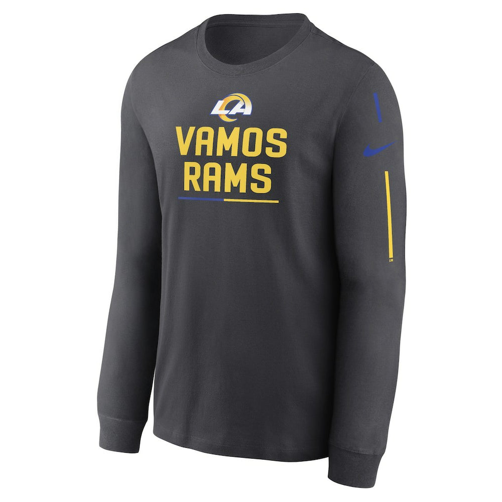 Los Angeles Rams Team Slogan Long Sleeve T-Shirt Anthracite