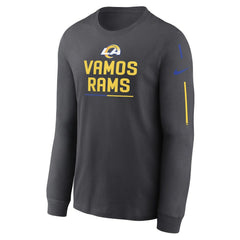 Los Angeles Rams Team Slogan Long Sleeve T-Shirt Anthracite