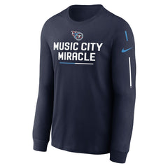 Tennessee Titans Team Slogan Long Sleeve T-Shirt Navy