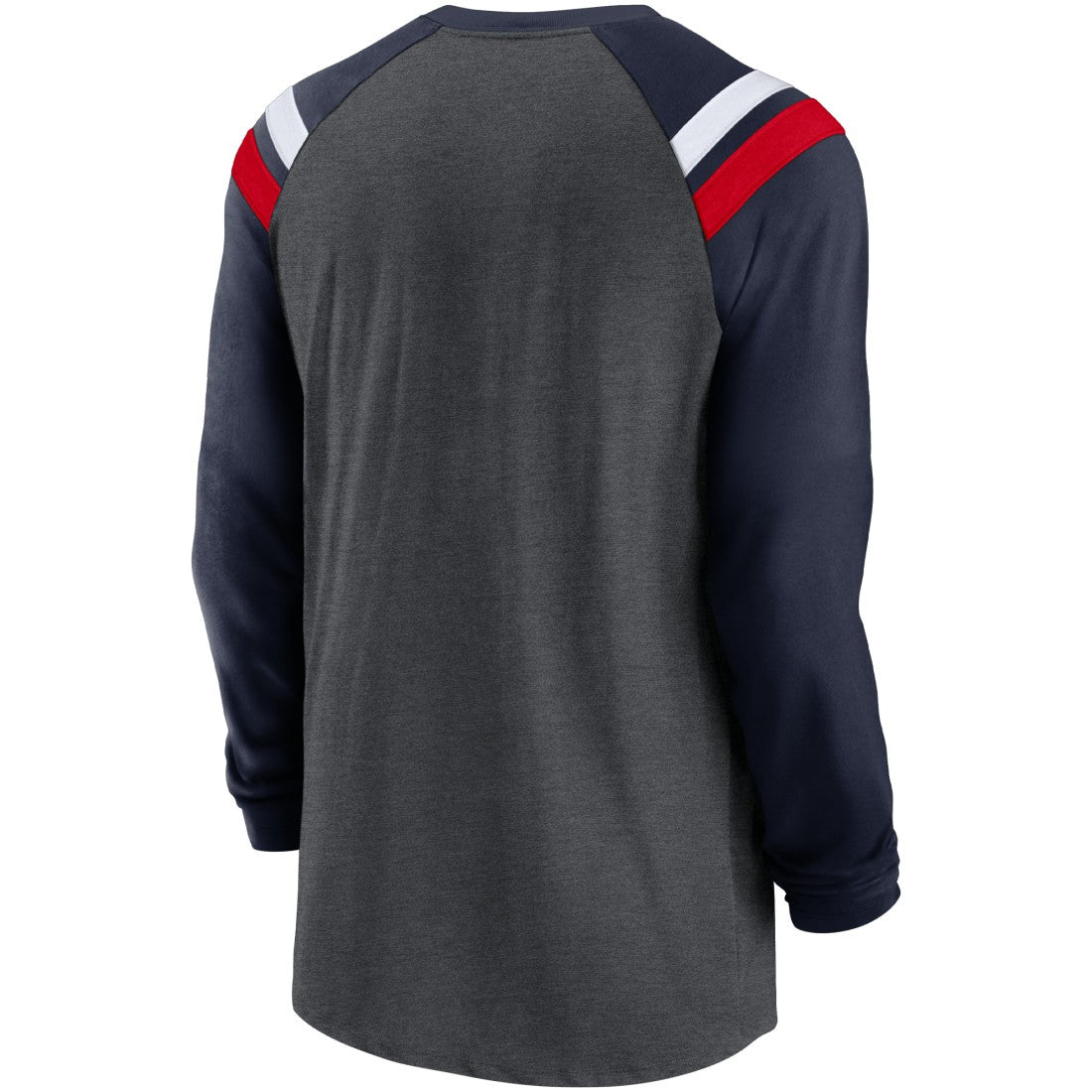 Tennessee Titans Tri-Blend Raglan Athletic Long Sleeve Fashion T-Shirt Heathered Charcoal/Navy