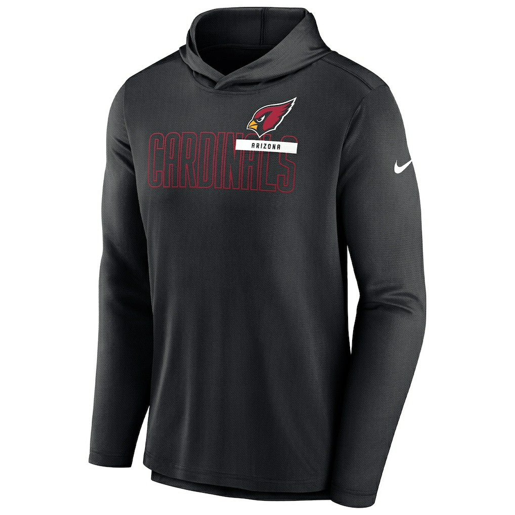 Arizona Cardinals Lightweight Performance Hooded Long Sleeve T-Shirt Black