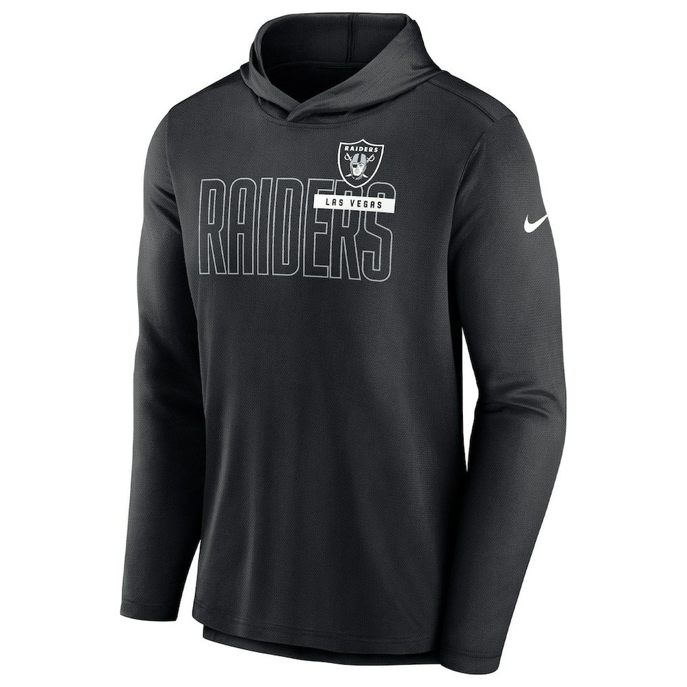 Las Vegas Raiders Lightweight Performance Hooded Long Sleeve T-Shirt Black
