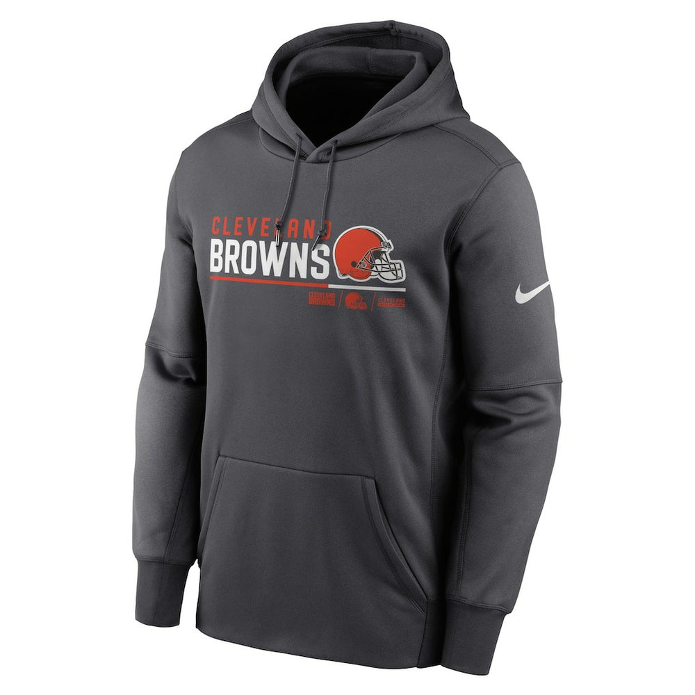Cleveland Browns Prime Logo Name Split Pullover Hoodie Anthracite