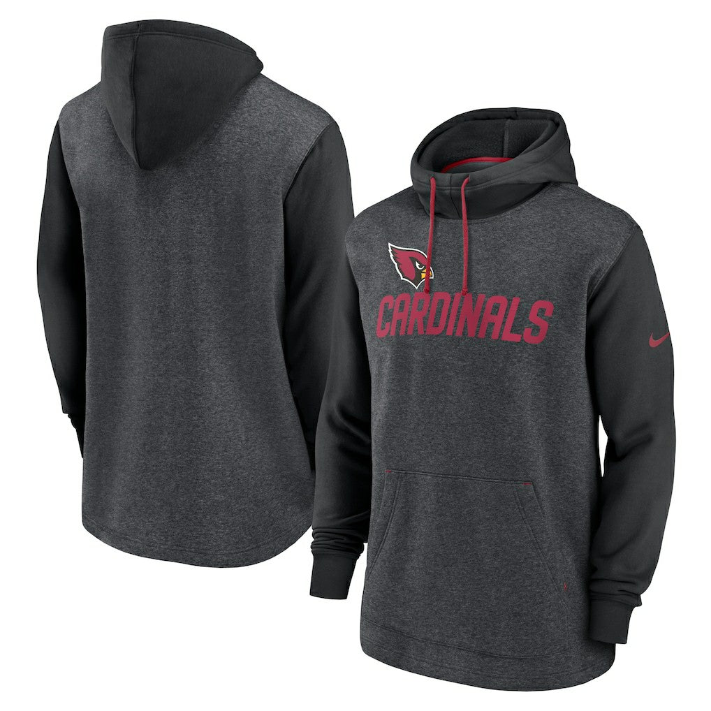 Arizona Cardinals Surrey Legacy Pullover Hoodie Heathered Charcoal/Black