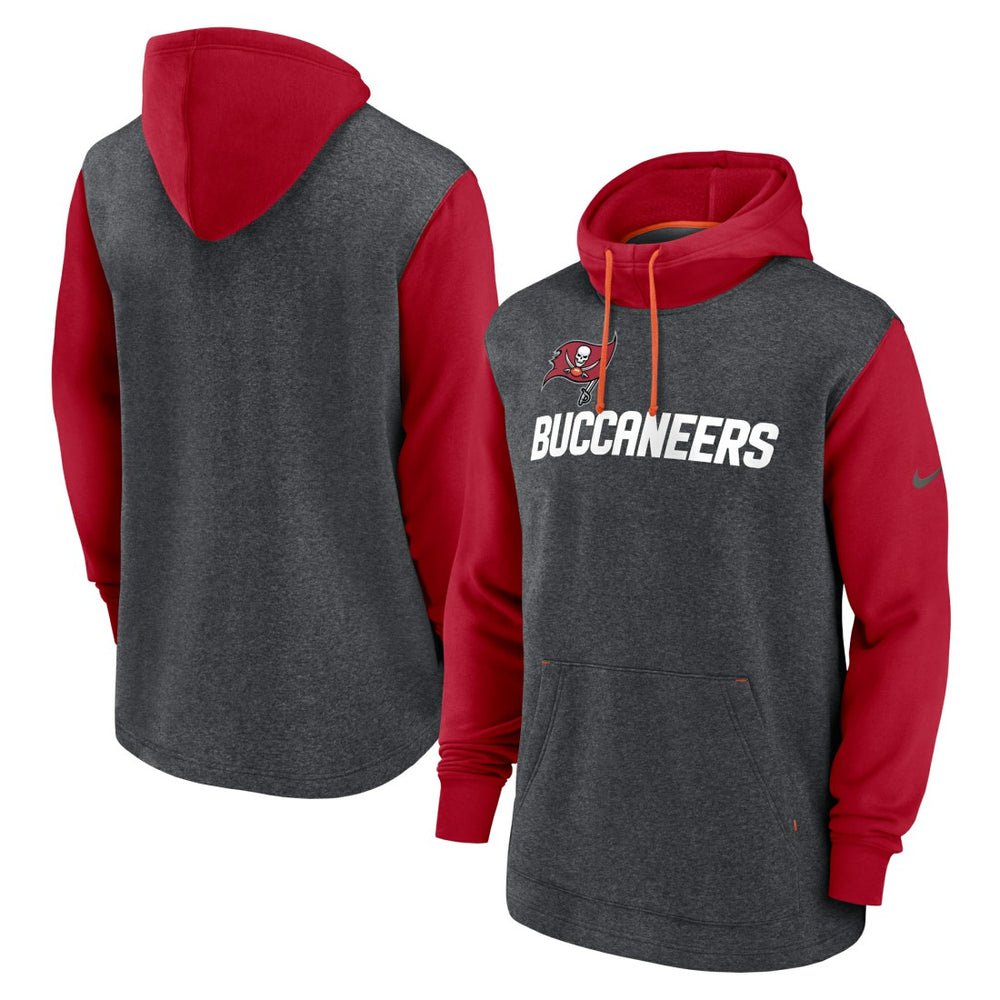 Tampa Bay Buccaneers Surrey Legacy Pullover Hoodie Heathered Charcoal/Red