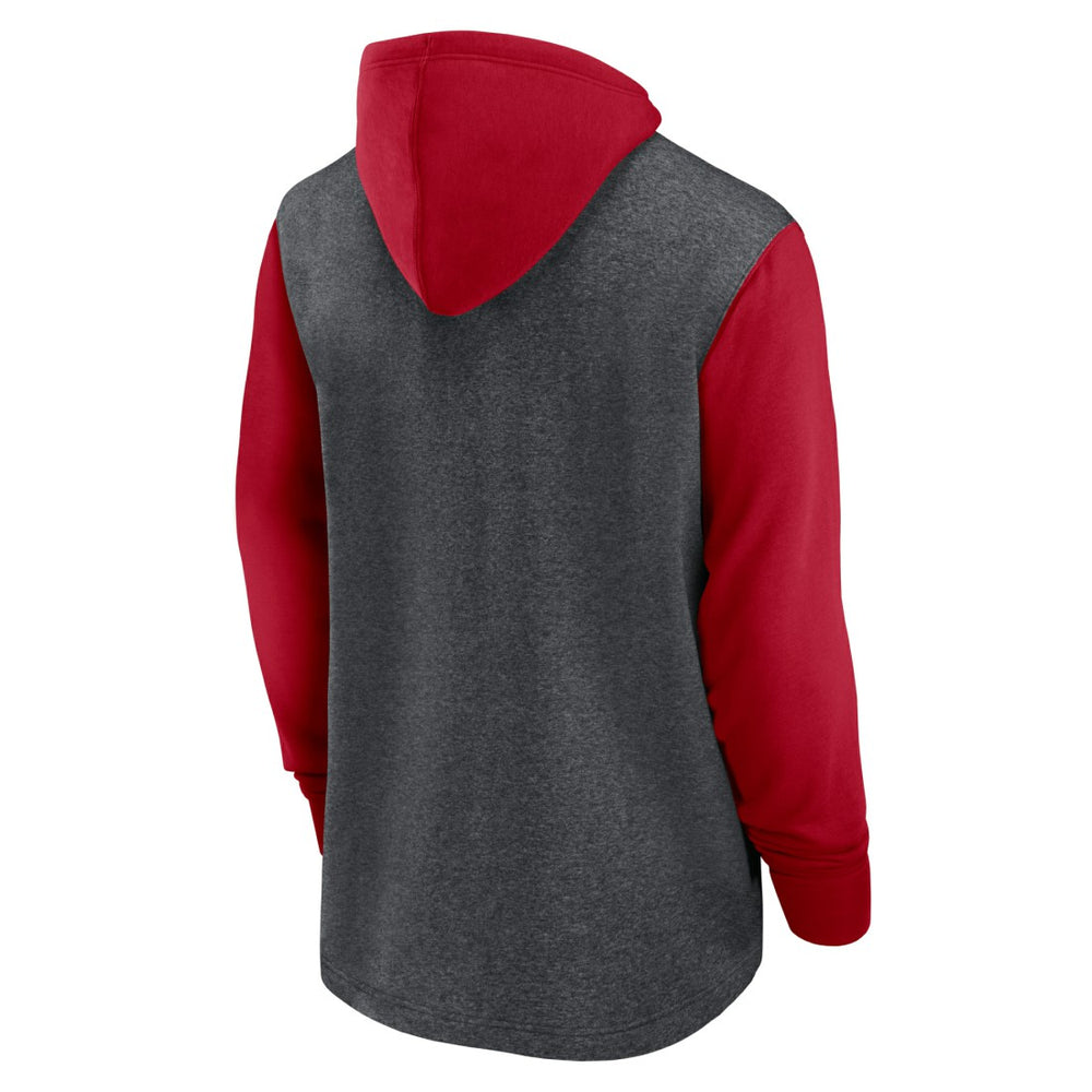 Tampa Bay Buccaneers Surrey Legacy Pullover Hoodie Heathered Charcoal/Red