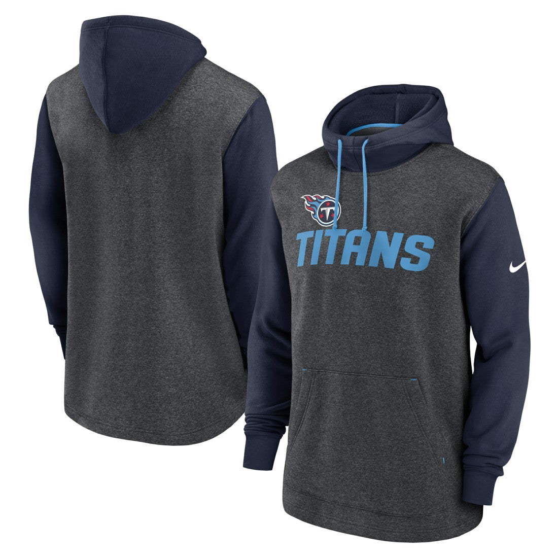 Tennessee Titans Surrey Legacy Pullover Hoodie Heathered Charcoal/Navy