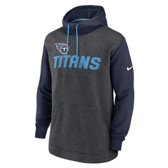 Tennessee Titans Surrey Legacy Pullover Hoodie Heathered Charcoal/Navy