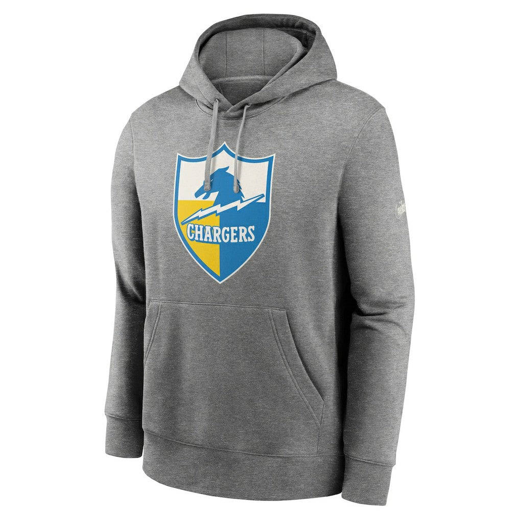 Los Angeles Chargers Rewind Club Fleece Pullover Hoodie Heathered Gray