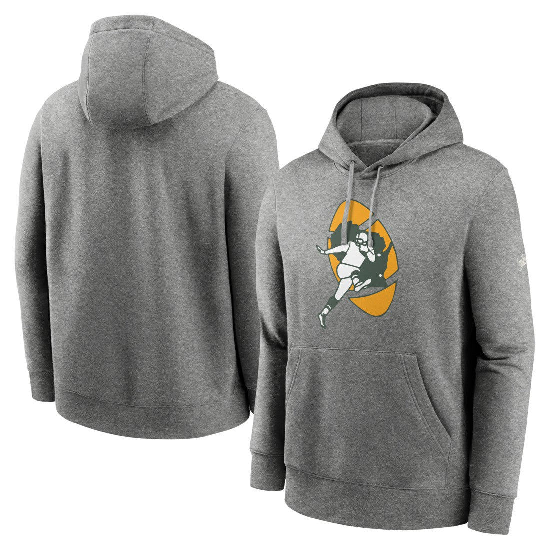 Green Bay Packers Rewind Club Fleece Pullover Hoodie Heathered Gray