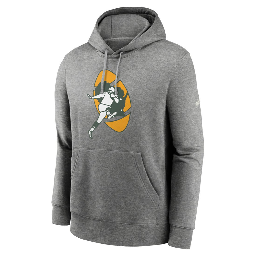 Green Bay Packers Rewind Club Fleece Pullover Hoodie Heathered Gray