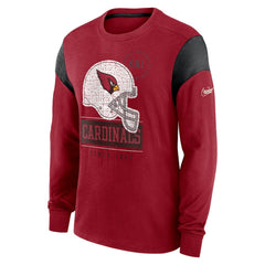 Arizona Cardinals Rewind Playback Helmet Long Sleeve T-Shirt Cardinal