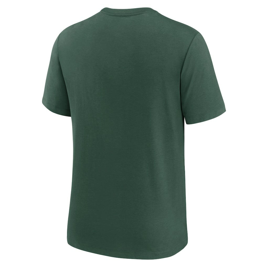 Green Bay Packers Rewind Playback Logo Tri-Blend T-Shirt Green