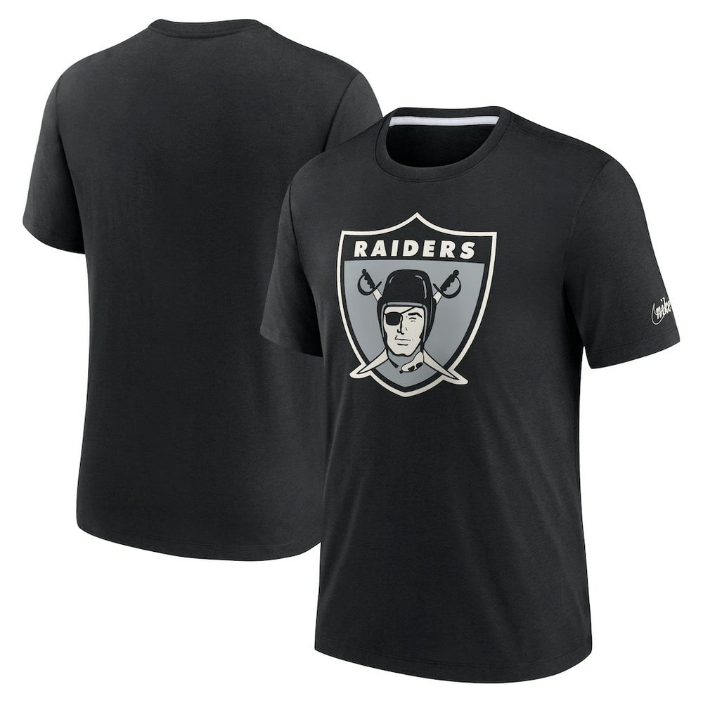 Las Vegas Raiders Rewind Playback Logo Tri-Blend T-Shirt Black