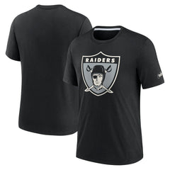 Las Vegas Raiders Rewind Playback Logo Tri-Blend T-Shirt Black
