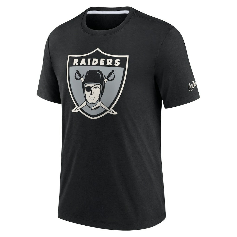 Las Vegas Raiders Rewind Playback Logo Tri-Blend T-Shirt Black