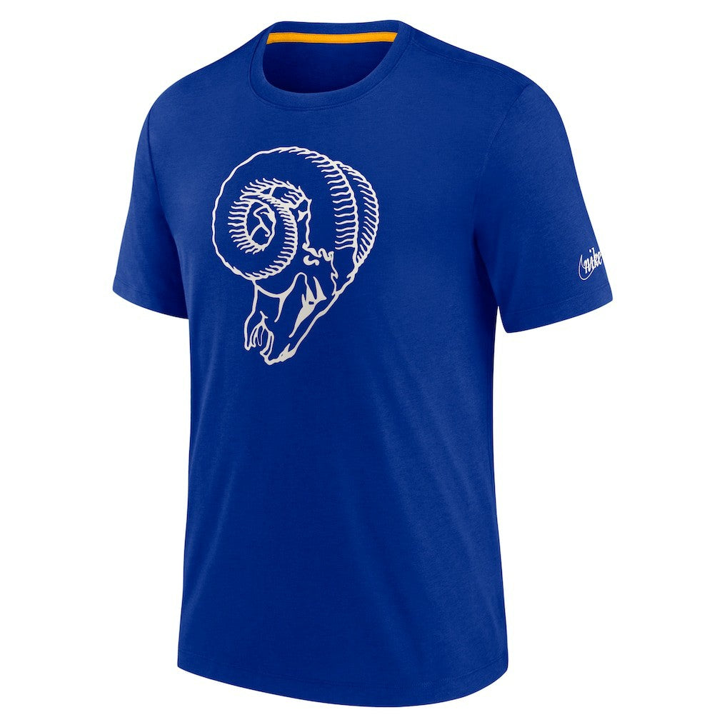 Los Angeles Rams Rewind Playback Logo Tri-Blend T-Shirt Royal