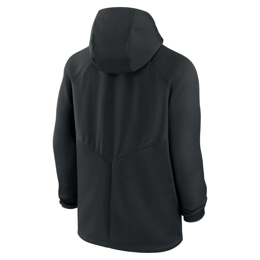 Kansas City Chiefs Spacer Raglan Performance Full-Zip Hoodie Black