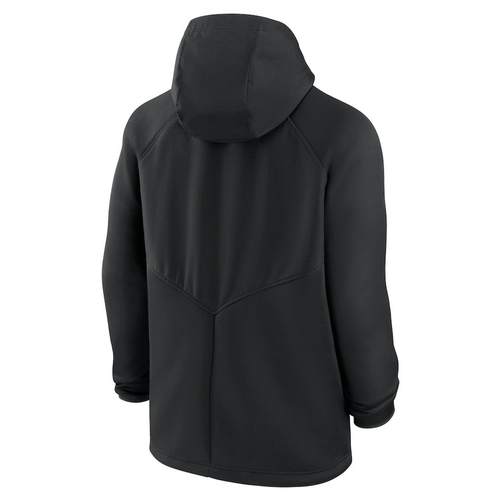 Kansas City Chiefs Spacer Raglan Performance Full-Zip Hoodie Black